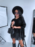 LARGE SIZE sweater "SHAKE IT FF89" - BLACK